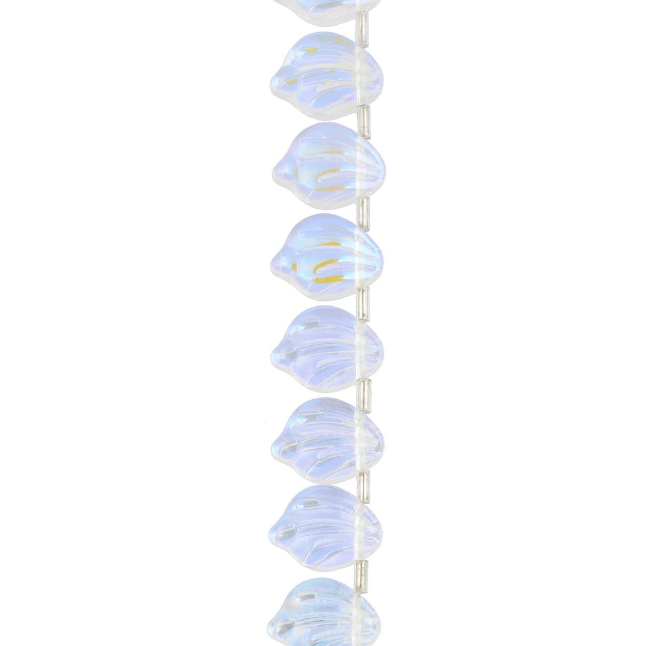 12 Pack: Clear Glass Leaf Beads, 15mm by Bead Landing™